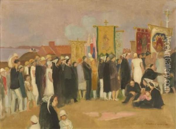 Ceremonie A La Clarte, Bretagne Oil Painting - Maurice Denis