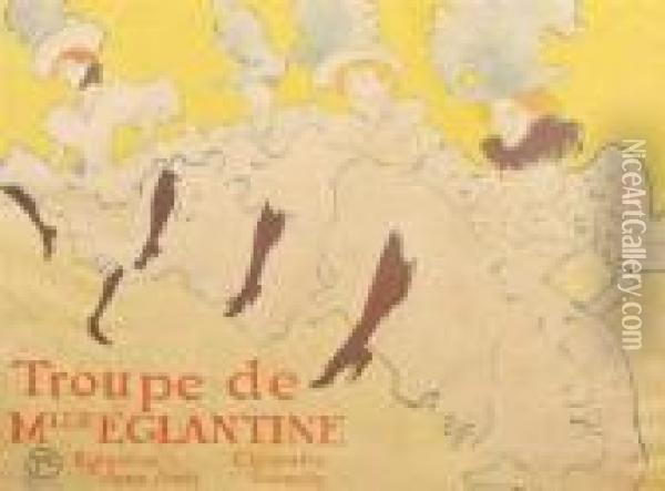 La Troupe De Mlle Eglantine Oil Painting - Henri De Toulouse-Lautrec