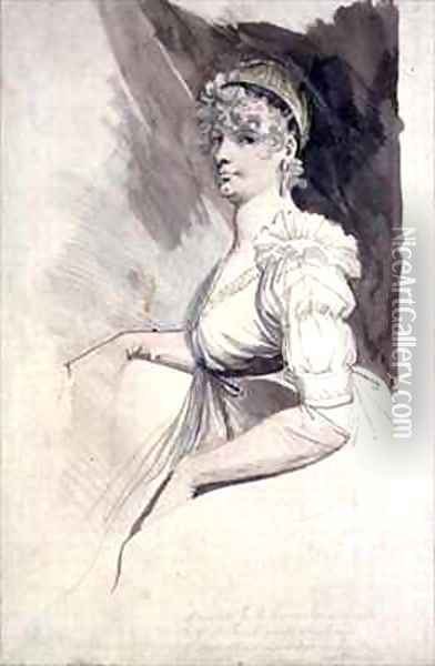 Portrait of Mrs Fuseli Oil Painting - Johann Henry Fuseli