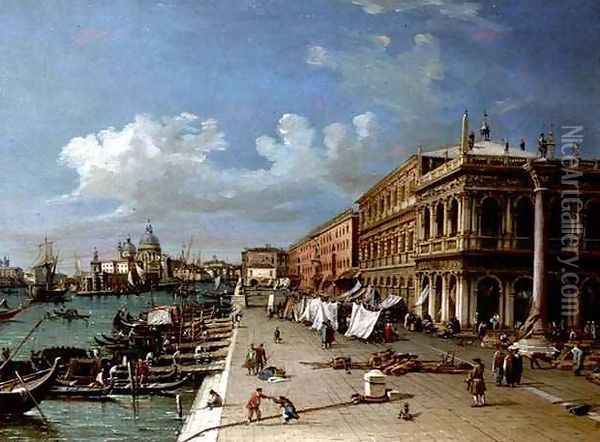 The Molo Looking Towards the Entrance of the Grand Canal Oil Painting - William James