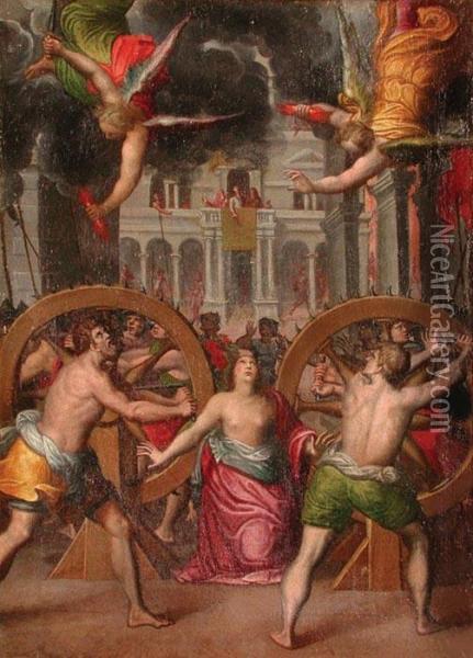 Il Martirio Di San Caterina Oil Painting - Giulio Campi