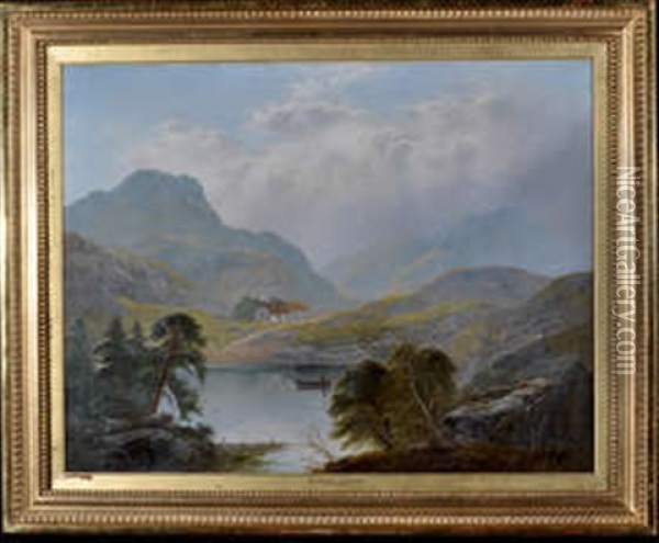 Duncraggan And Glenfinlass Oil Painting - George Blackie Sticks