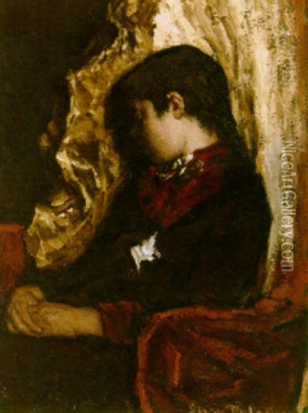 A Sleeping Girl Oil Painting - Suze Bisschop-Robertson