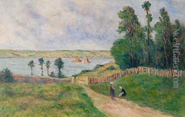 Landscape at Kermouster Oil Painting - Maximilien Luce