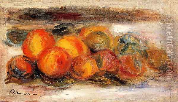 Still Life With Peaches3 Oil Painting - Pierre Auguste Renoir