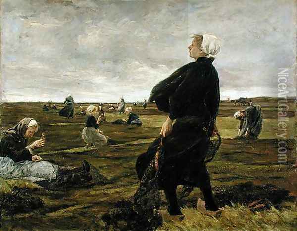 Repairing the Nets, 1889 Oil Painting - Max Liebermann