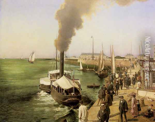 A View of Le Havre Oil Painting - E. Parent