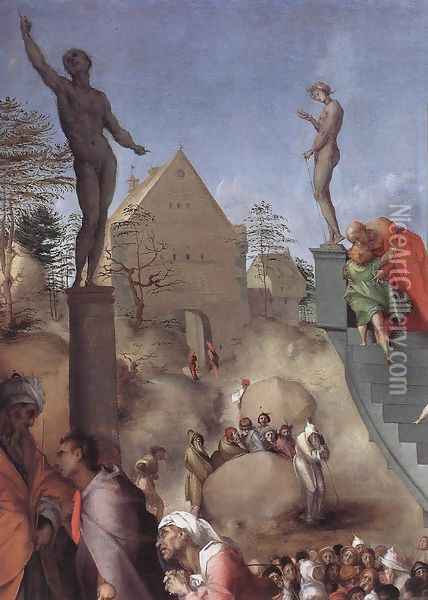 Joseph in Egypt (detail) 1515-18 Oil Painting - (Jacopo Carucci) Pontormo