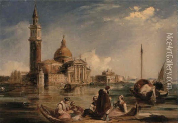 Church Of San Giorgio, Venice Oil Painting - Edward Pritchett