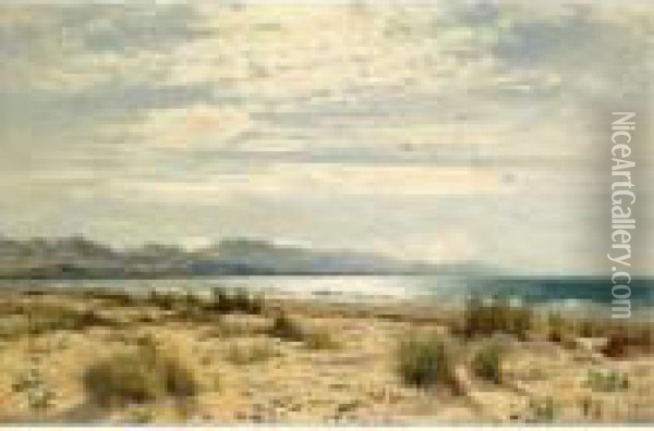 A Beach On The South West Coast Oil Painting - Benjamin Williams Leader
