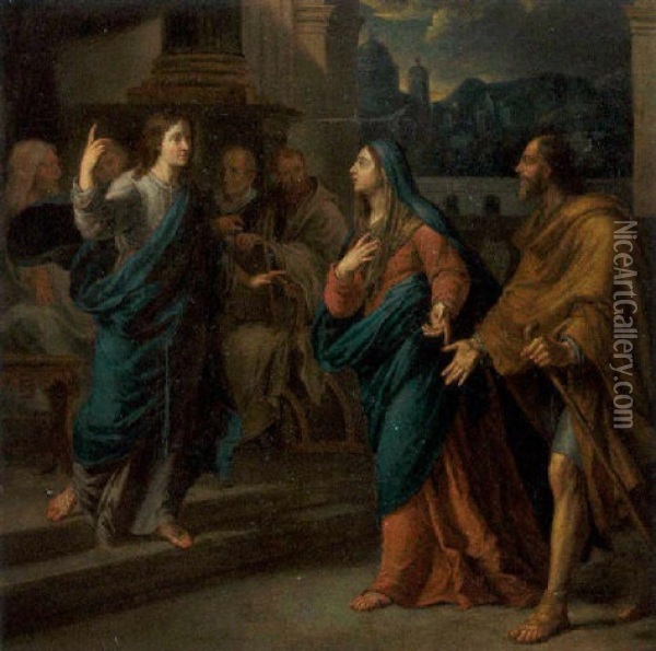 L'enfant Jesus Retrouve Dans Le Temple Oil Painting - Philippe de Champaigne