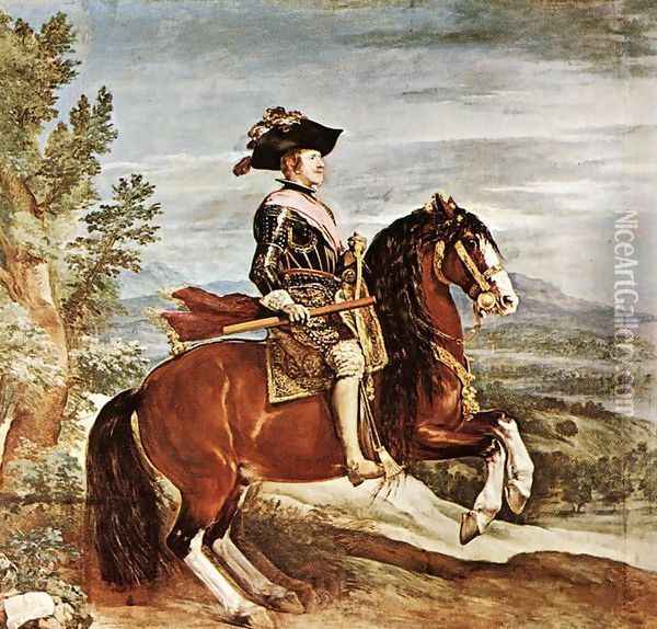 Equestrian Portrait Of Philip IV Oil Painting - Diego Rodriguez de Silva y Velazquez