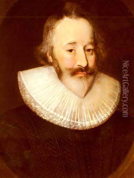Portrait Of Sir Henry Spiller Of Laleham Oil Painting - Cornelius Janssens (Johnson) Ceulen