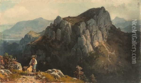 Am Wallberg Bei Tegernsee Oil Painting - Ludwig Sckell