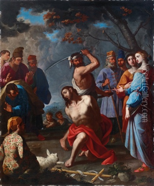 The Beheading Of Saint John The Baptist Oil Painting - Michele Ragoglia