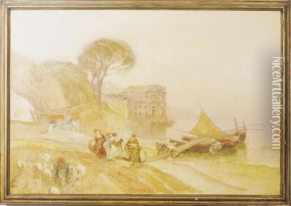 Return From A Fishing Expedition, Naples Oil Painting - Edoardo Dalbono