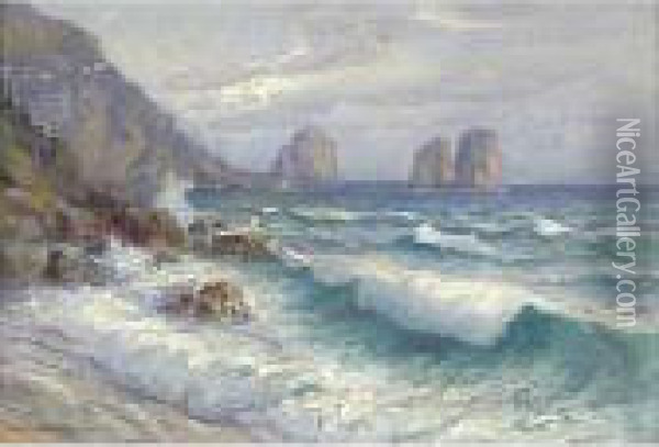 Capri Oil Painting - Max Usadel