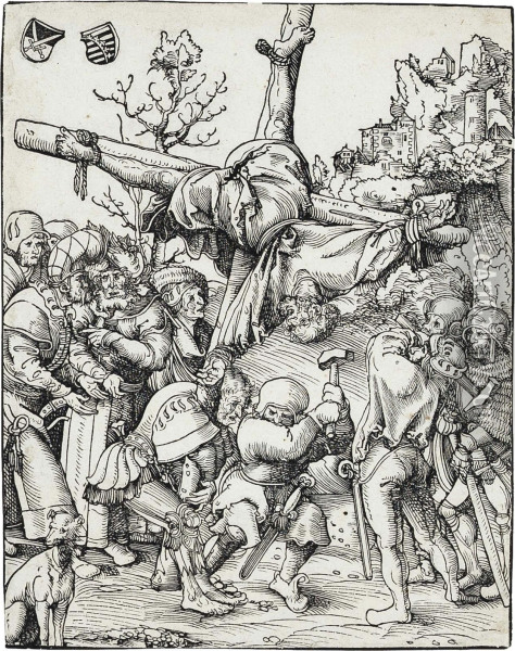 The Martyrdom Of Peter, From : The Martyrdom Of The Apostles Oil Painting - Lucas The Elder Cranach