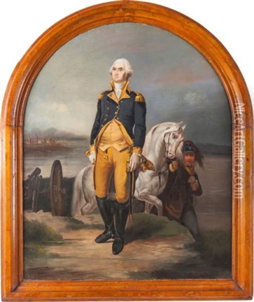 George Washington: Leon Cogniet Historical Painting Oil Painting - Leon Cogniet
