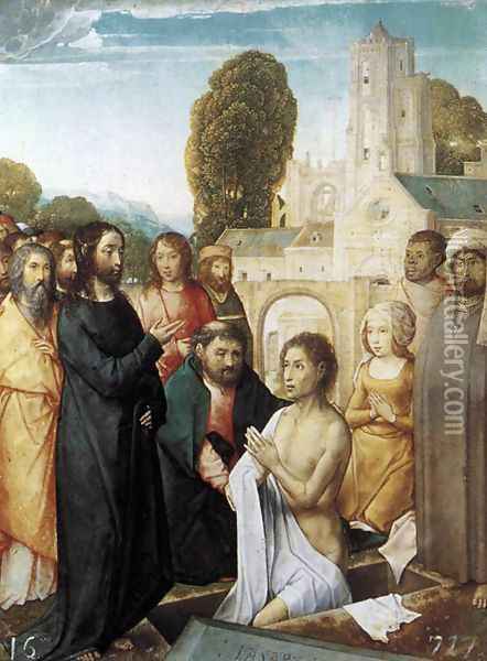 Resurrection Of Lazar Oil Painting - Juan De Flandes