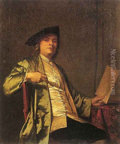 Cornelis Ploos van Amstel c. 1758 Oil Painting - George van der Mijn