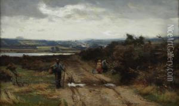 Head Of Balcary Bay, On The Solway Oil Painting - David Farquharson