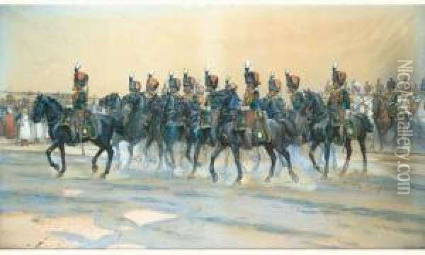 Scene Militaire Oil Painting - Jules Rouffet