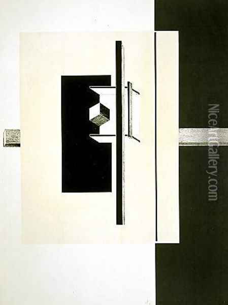 Proun. 1st Kestner Portfolio Oil Painting - Eliezer Markowich Lissitzky