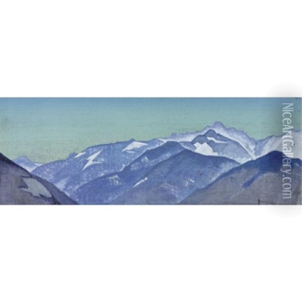 Babu Pass (from The Series Kulu) Oil Painting - Nikolai Konstantinovich Roerich