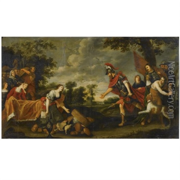 David And Abigail Oil Painting - Theodoor Rombouts