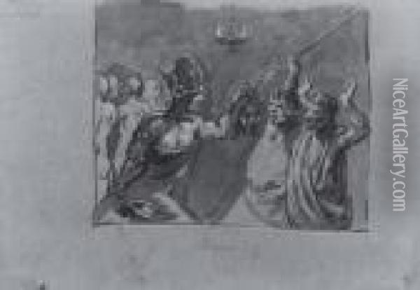 Perseus Mit Dem Haupt Der Medusa Oil Painting - Leonaert Bramer