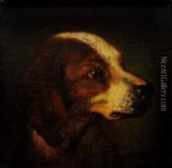 Portrait D'epagneul Oil Painting - Gustave Courbet