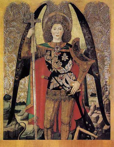 The Archangel St Michael 1456 Oil Painting - Jaume Huguet