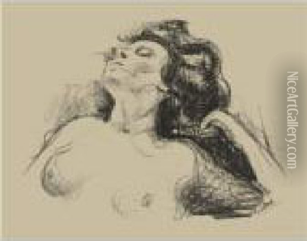Reclining Nude Ii Oil Painting - Edvard Munch