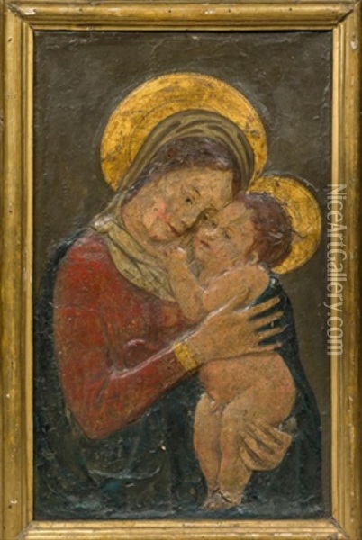 Vierge A L'enfant Oil Painting - Desiderio da Settignano