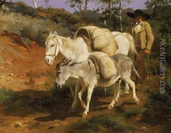 Return from the Mill Oil Painting - Rosa Bonheur
