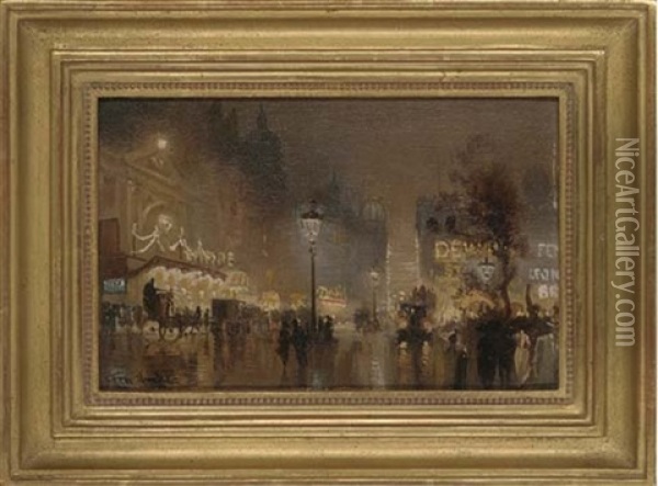 The Empire, Leicester Square Oil Painting - George Hyde Pownall