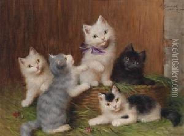 Kittens Oil Painting - Sophie Sperlich