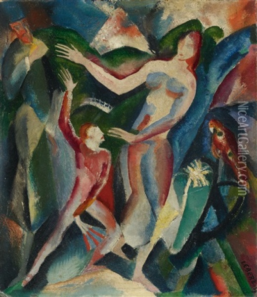 Der Exotische Tanz Oil Painting - Josef Eberz