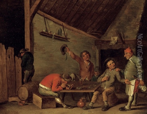 Scene D'auberge Oil Painting - Pieter Jansz Quast