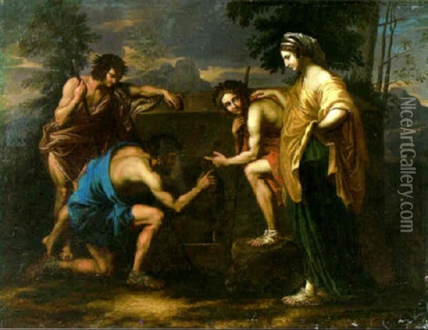 The Arcadian Shepherds Oil Painting - Nicolas Poussin