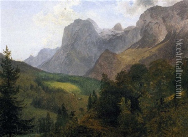 Ramson (watzmanngebiet) Oil Painting - Friedrich Gauermann