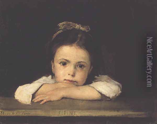 Fifine, 1875 Oil Painting - Lajos Deak-Ebner