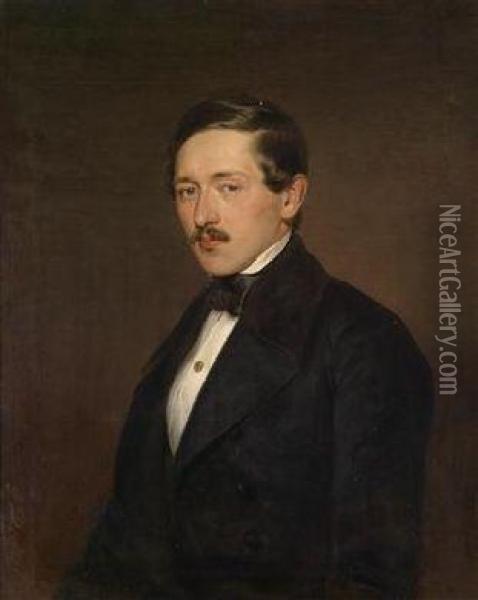 Portrait Of A Gentleman Oil Painting - Georg Decker