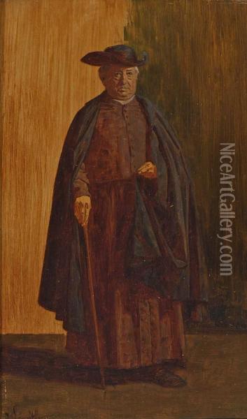 Kardinal Oil Painting - Wilhelm Lowith