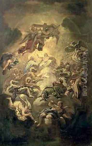 Christ in Glory Oil Painting - Luca Giordano