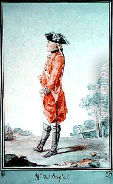 Monsieur le vicomte de Broglie 1737-1776 Oil Painting - Louis Carrogis Carmontelle