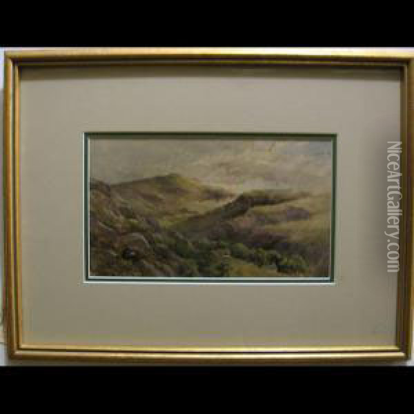 Artist In The Hills Oil Painting - George Harlow White