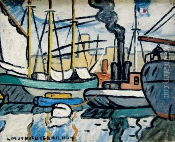 Le Port De Marseille Oil Painting - Louis-Mathieu Verdilhan