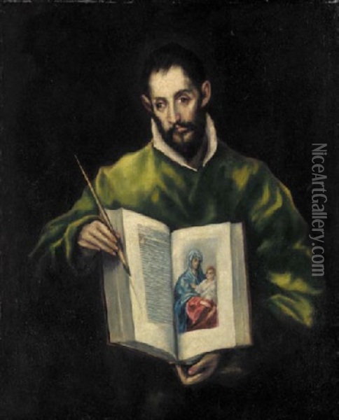 Saint Luke Oil Painting -  El Greco